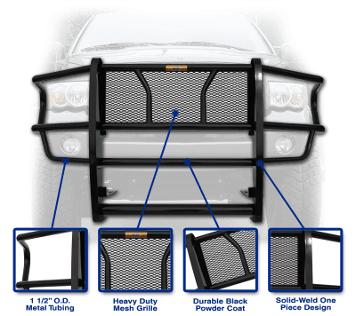 Roughneck  Grille Guard  (NO Sensors)  2021+  F150  (BGGRF21LD)