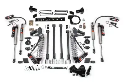 BDS 7 Inch Lift Kit w/ 4-Link FOX 2.5 Performance Elite Coil-Over Conversion w/Rear Block and Fox 2.5 Performance Elite Shocks for Ford F250/F350 Super Duty (20-22) 4WD Diesel (1985FPE)