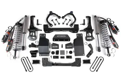 BDS 4 Inch Lift Kit FOX 2.5 Performance Elite Coil-Over for Chevy Silverado or GMC Sierra 1500 (2025) 4WD Diesel (1853PES)