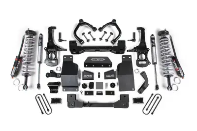 BDS 4 Inch Lift Kit FOX 2.5 Performance Elite Coil-Over w/Fox Shocks for Chevy Silverado or GMC Sierra 1500 (2025) 4WD Diesel (1853PSS)