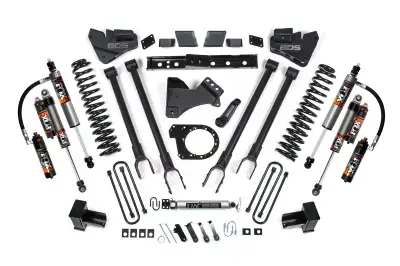 BDS 6 Inch Lift Kit 4-Link Conversion and 5" Rear Block for Ford F250/F350 Super Duty w/2 Leaf Main (17-19) 4WD Diesel (2224FPE)