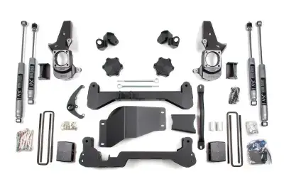 BDS 4.5 Inch Lift Kit w/NX2 Shocks for Chevy Silverado or GMC Sierra 2500HD/3500 w/Narrow Track Knuckle (01-10) SRW 4WD (1817H)