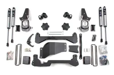 BDS 4.5 Inch Lift Kit w/Fox Shocks and Standard Knuckle for Chevy Silverado or GMC Sierra 2500HD/3500 (01-10) SRW 4WD (192FS)