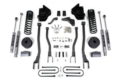 BDS 4 Inch Lift Kit w/ 4-Link and Fox Shocks for Ram 3500 w/ Rear Air Ride (13-18) 4WD Diesel (1644FS)