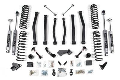 BDS 4.5 Inch Lift Kit w/Fox 2.5 PE Shocks and Sway Bar Disconnects for Jeep Wrangler JK (07-11) 4-Door (1413FPE)