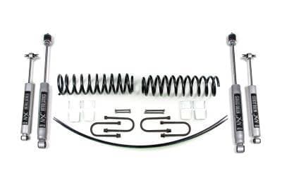 BDS 2 Inch Lift Kit w/NX2 Shocks for Jeep Comanche MJ w/Chrysler 8.25 Rear Axle (86-91) (438H)