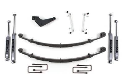 BDS 2 Inch Leveling Kit w/Fox Shocks for Ford F250/F350 Super Duty w/Square Front U-Bolt (99-04) 4WD (313FS)