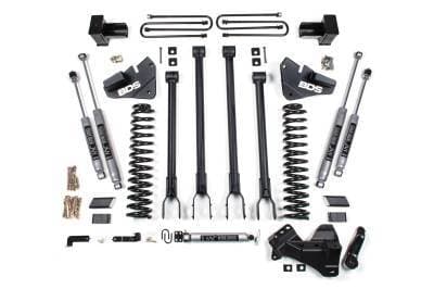 BDS 4 Inch Lift Kit 4-Link Conversion w/Fox Shocks and 5" Rear Block for Ford F250/F350 Super Duty w/2 Leaf Main (17-19) 4WD Diesel (1537FS)