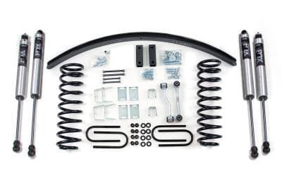 BDS 3 Inch Lift Kit w/NX2 Shocks and Block Kit w/Add-A-Leaf for Jeep Cherokee XJ w/Chrysler 8.25 Rear Axle (84-01) (430H)