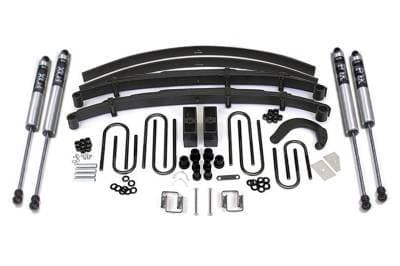 BDS 4 Inch Lift Kit w/Fox Shocks and 4" Rear Block w/Add-A-Leaf for Chevy/GMC 1/2 Ton Truck/SUV (73-76) 4WD (111FS)