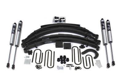 BDS 4 Inch Lift Kit w/Fox Shocks and Leaf Springs for Chevy/GMC 1/2 Ton Truck/SUV (73-76) 4WD (113FS)