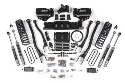 BDS 4 Inch Lift Kit w/ 4-Link and Fox Shocks for Ram 3500 w/8 Bolt Indexing Ring and Factory Overloads (19-24) 4WD Diesel (1673FS)