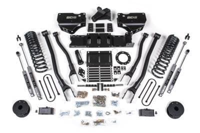 BDS 4 Inch Lift Kit w/ 4-Link and Fox Shocks for Ram 3500 w/Rear Air Ride and 6 Bolt Indexing Ring (19-24) 4WD Diesel (1720FS)