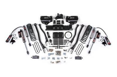 BDS 4 Inch Lift Kit w/ 4-Link and NX2 Shocks for Ram 3500 w/6 Bolt Indexing Ring w/Overloads (19-24) 4WD Diesel (1671H)
