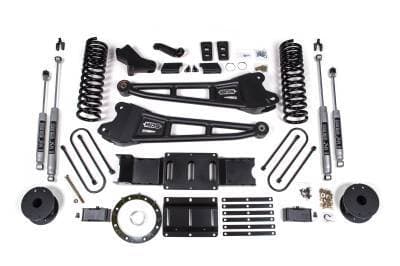 BDS 4 Inch Lift Kit w/Radius Arm and Fox Shocks for Ram 3500 w/Rear Air Ride and 6 Bolt Indexing Ring (19-24) 4WD Diesel (1718FS)