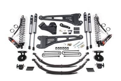 BDS 4 Inch Lift Kit w/Radius Arm and Leaf Springs FOX 2.5 Performance Elite Coil-Over Conversion for Ford F250/F350 Super Duty (11-16) 4WD Diesel (1597FPE)