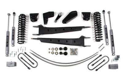 BDS 4 Inch Lift Kit w/Radius Arm and Rear Block Kit w/Add-A-Leaf for Ford F150/Bronco (80-96) 4WD (363H)