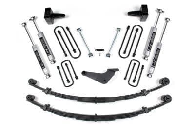 BDS 4 Inch Lift Kit w/Fox Shocks for Ford F250/F350 Super Duty w/Square U-Bolt Type Mfg Prior to 2-28-99 and w/o Overloads (99-04) 4WD (309FS)