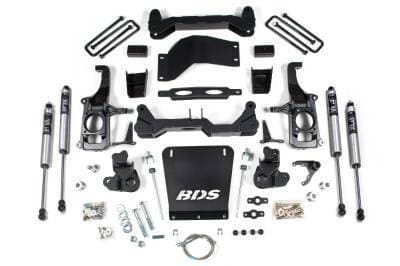 BDS 4.5 Inch Lift Kit w/NX2 Shocks and 3" Rear Block for Chevy Silverado or GMC Sierra 2500HD/3500HD w/o Overload (11-19) (1819H)