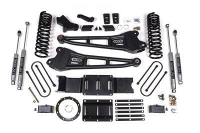 BDS 4 Inch Lift Kit w/Radius Arm, Fox Shocks and 2" Rear Block for Ram 3500 w/8 Bolt Indexing Ring w/o Overloads (19-24) 4WD Diesel (1706FS)