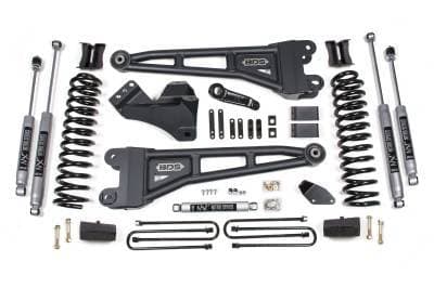BDS 4 Inch Lift Kit w/Radius Arm, Fox Shocks and Block Kit for Ford F250/F350 Super Duty w/o Overloads (08-10) 4WD Diesel (1937FS)