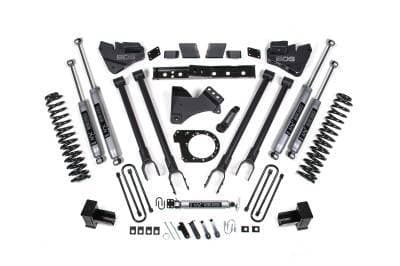 BDS 6 Inch Lift Kit 4-Link Conversion w/Fox Shocks and 5" Rear Block for Ford F250/F350 Super Duty w/2 Leaf Main (17-19) 4WD Diesel (1527FS)