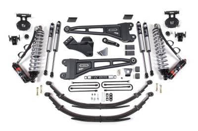 BDS 6 Inch Lift Kit w/ Radius Arm FOX 2.5 Performance Elite Coil-Over Conversion and 4" Rear Block for Ford F250/F350 Super Duty w/Overload (05-07) 4WD Diesel (1945FPE)