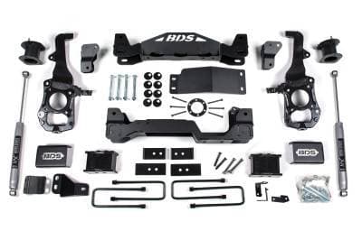 BDS 6 Inch Lift Kit w/FOX 2.0 Strut and 4" Rear Block Kit for Ford F150 (21-25) 4WD (1579FS)