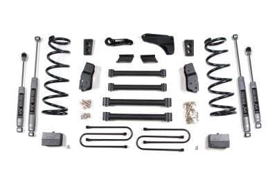 BDS 6 Inch Lift Kit w/Fox Shocks and 4" Rear Block Kit for Dodge Ram 2500/3500 w/3.5" Axle (03-07) 4WD Diesel (234FS)