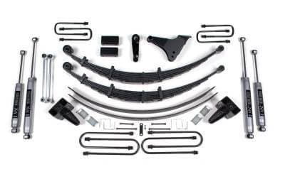 BDS 6 Inch Lift Kit w/Fox Shocks and Block Kit for Ford F250/F350 Super Duty w/Radius Front U-Bolts and w/o Overloads (99-04) 4WD (1300FS)