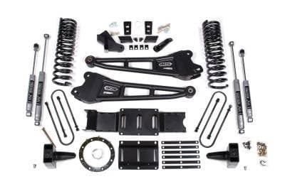 BDS 6 Inch Lift Kit w/Radius Arm and Fox Shocks for Ram 3500 w/8 Bolt Indexing Ring and Overload (19-24) 4WD Diesel (1685FS)