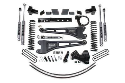BDS 6 Inch Lift Kit w/Radius Arm, Fox Shocks and 5" Rear Block for Ford F250/F350 Super Duty w/2 Leaf Main (17-19) 4WD Diesel (1580FS)