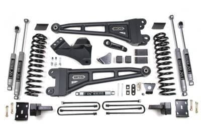 BDS 6 Inch Lift Kit w/Radius Arm, Fox Shocks, and 4" Rear Block Kit for Ford F250/F350 Super Duty w/o Overloads (05-07) 4WD Diesel (1943FS)