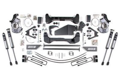 BDS 6 Inch Lift Kit w/NX2 Shocks and 5" Block Kit w/Add-A-Leaf for Chevy/GMC 1500/2500 6 Lug (88-98) 4WD (193H)