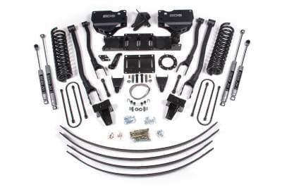 BDS 8 Inch Lift Kit w/ 4-Link and Fox Shocks for Ram 3500 w/6 Bolt Indexing Ring w/o Overloads (19-24) 4WD Diesel (1728FS)