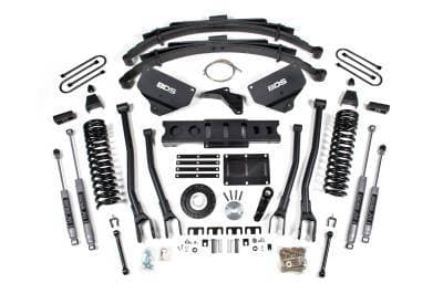 BDS 8 Inch Lift Kit w/ 4-Link, Fox Shocks and 5" Rear Block w/Add-A-Leaf for Ram 3500 w/8 Bolt Indexing Ring (13-18) 4WD Diesel (1791FS)