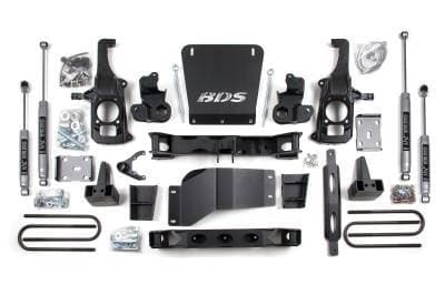 BDS 6.5 Inch Lift Kit w/Fox Shocks and 5" Rear Block for Chevy Silverado or GMC Sierra 2500HD/3500 w/o Overloads (11-19) 2/4WD (196FS)
