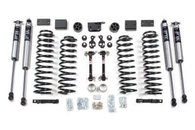 BDS 3 Inch Lift Kit w/Fox Shocks and Sway Bar Fixed Links for Jeep Wrangler JK (12-18) 4-Door (1404FS)