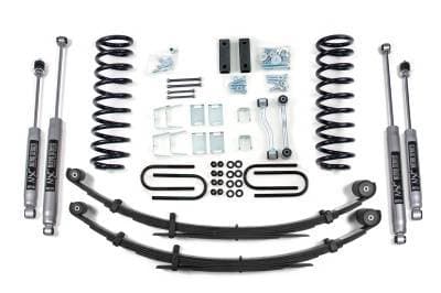 BDS 3 Inch Lift Kit w/NX2 Shocks and Leaf Springs for Jeep Cherokee XJ w/Dana 35 Rear Axle (433H)