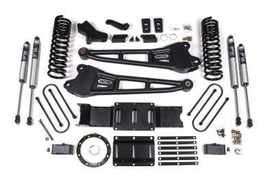 BDS 4 Inch Lift Kit w/Radius Arm, Fox Shocks, and 2" Rear Block for Ram 3500 w/8 Bolt Indexing Ring and Overloads (19-24) 4WD Diesel (1707FS)