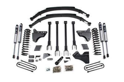BDS 6 Inch Lift Kit w/ 4-Link, Fox Shocks, & 3" Rear Block for Ford F250/F350 Super Duty (11-16) 4WD Diesel (597FS)