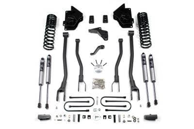 BDS 4 Inch Lift Kit w/ 4-Link, Fox Shocks and 3" Rear Block Kit for Ram 3500 (13-18) 4WD Diesel (697FS)