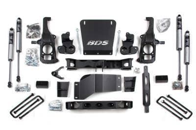 BDS 6.5 Inch Lift Kit w/Fox Shocks and 3" Rear Block Kit for Chevy Silverado or GMC Sierra 2500HD/3500 w/o Overload (11-19) 2/4WD (198FS)