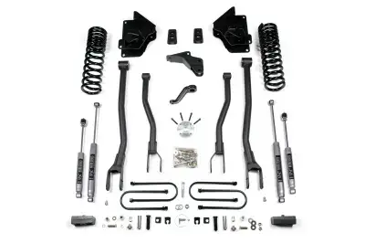 BDS 4 Inch Lift Kit w/ 4-Link and 3" Block Kit for Ram 3500 (13-18) 4WD Diesel (697FPE)