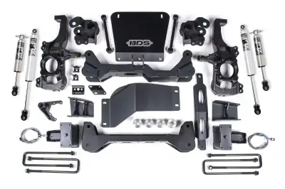 BDS 6.5 Inch Lift Kit FOX 2.5 HTO Performance Series for Chevy Silverado or GMC Sierra 2500HD/3500HD w/Overload (20-24) 4WD (756FPP)
