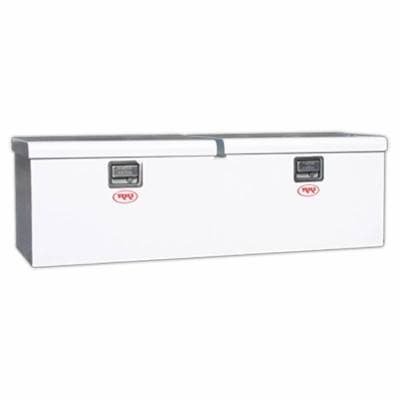 RKI Steel Chest Box Double Lid White F/8ft Beds (M60-2NM)