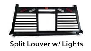 Roughneck Bolt On Head - Split Louver w/ Lights 2019+ Silverado/Sierra 1500 & 2020+ Silverado/Sierra 2500/3500 (BHRSLWL-GM19B)
