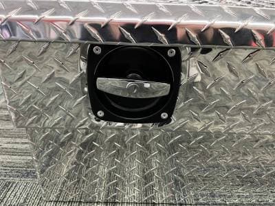Roughneck Tool Box Diamond Tread , Low Profile, Secure Locking Handle