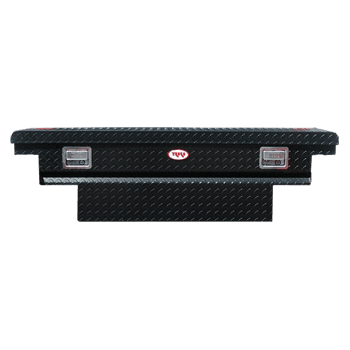 RKI Aluminum Cross Box Single Lid Low Profile Narrow Black-Fullsize Trucks (C63LPNAB)