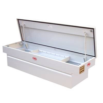 RKI Steel Cross Box Single Lid 30" Wide White-Fullsize Trucks (C63W)